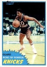 1981-82 Topps Basketball Micheal Ray Richardson (C) New York Knicks #27