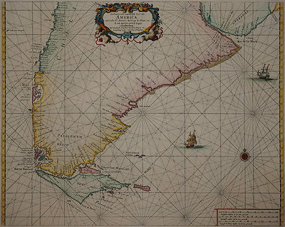 Argentinien - Chile - Magellanstraße - H. Doncker 1659 - Paskaarte van't zuijde