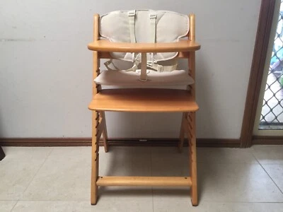 wooden high chair aldi