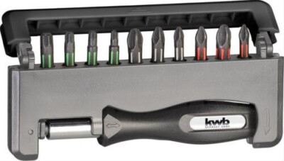 kwb 152010 Handy Torsion Bit-Box  12-tlg. inkl. Bit-Halter und Handgriff