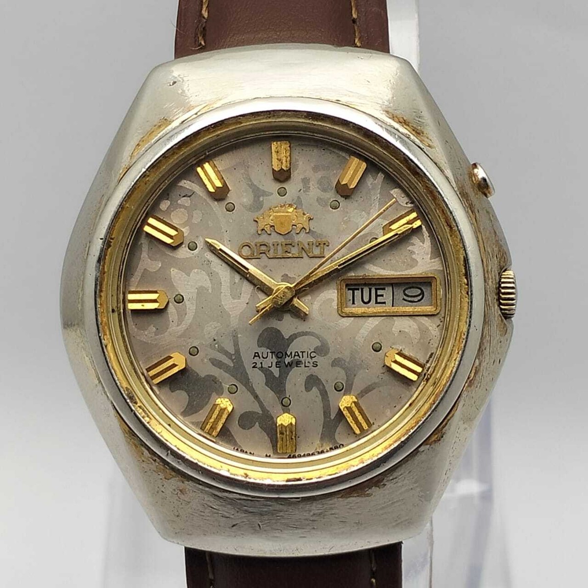 ORIENT 腕時計 Orient Automatic 0469112-6A Silver Dial Vintage Men's Watch Japan