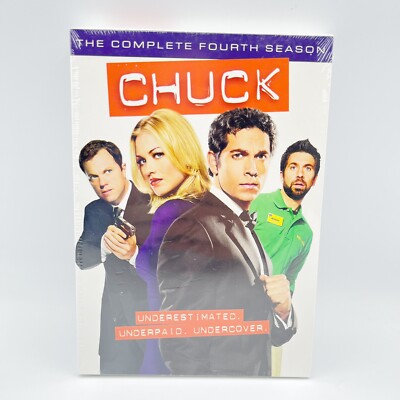 Chuck: The Complete Fourth Season DVD 2011 5-Disc Set NEW SEALED