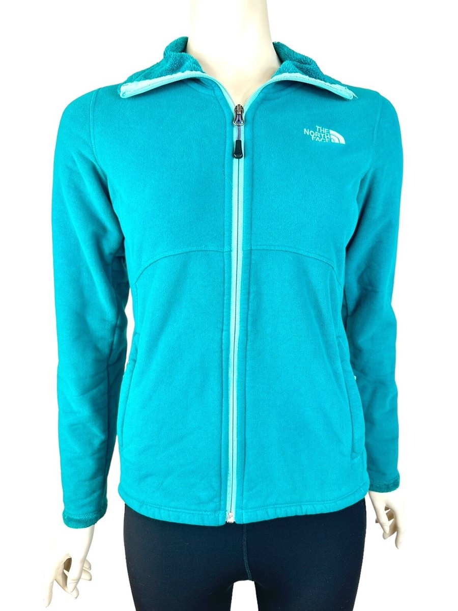 The North Face Full Zip Jacket Women's Small Teal Blue Fleece