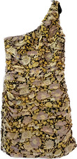 NWT-Zara One Shoulder Floral Ruched Mini Dress, Size XS