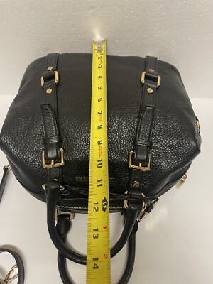 Michael Kors Bedford Bowling Medium Black Leather Satchel  display picture 1