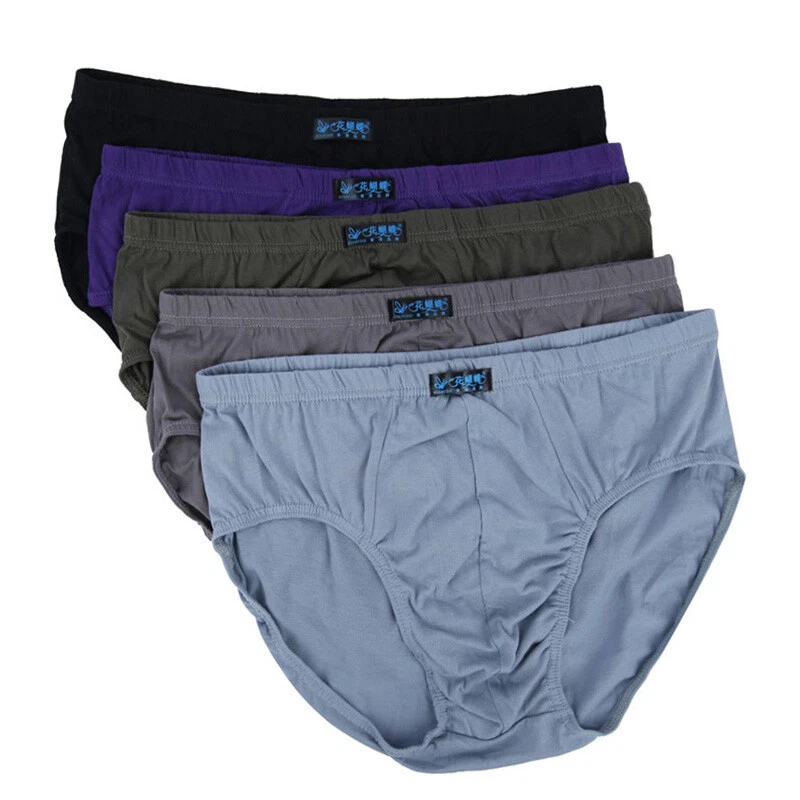 5Pcs Mens Briefs Underwear Cotton Underpants Shorts Plus Size 8XL