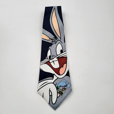 BUGS BUNNY Looney Tunes Tie USPS Stamps Collection Made in USA NWT POST OFFICE
