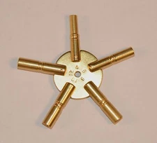 5 Prong Clock Key, Even Number Sizes