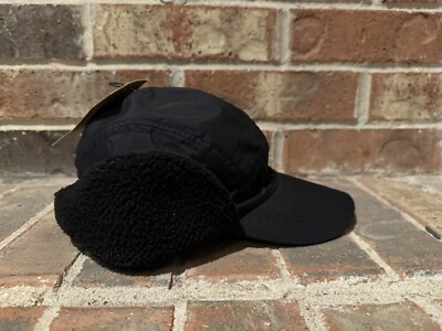New Nike ACG Black Tailwind Sherpa Earflaps Trapper Hat One Size