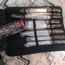 Destockage Set09 pieces knife set couteaux Royal Swiss avec sacoche