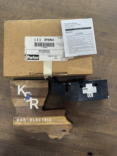 *NEW* Parker B5G1BB549C  Solenoid Air Control Valve 1/4In 24Vdc