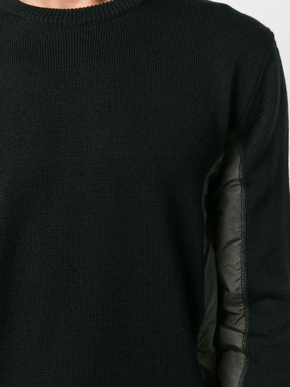 Les Hommes Urban Contrasting Panel Sweater In Black RRP £315 image 3