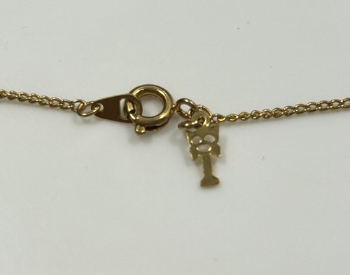 Vintage Crown Trifari Necklace gold tone Cable Chain With Small Cubes New Unworn - Picture 5 of 5