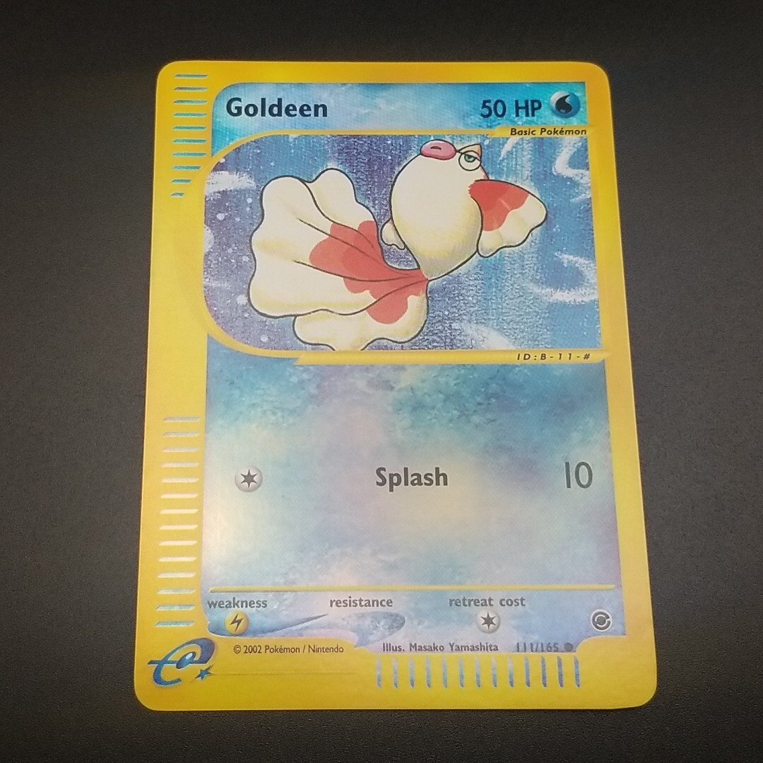 Goldeen 111/165 - REVERSE HOLO - EXPEDITION - VINTAGE E-READER POKEMON CARD NM/M