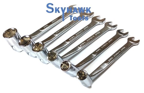 6pc Flex Flexible Head Double Ended Socket Spanner & Open Wrench Set SAE New - Bild 2 von 2