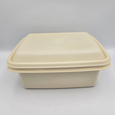 Vintage Tupperware Freeze-N-Save Ice Cream Keeper Storage Container+Lid1254-12 