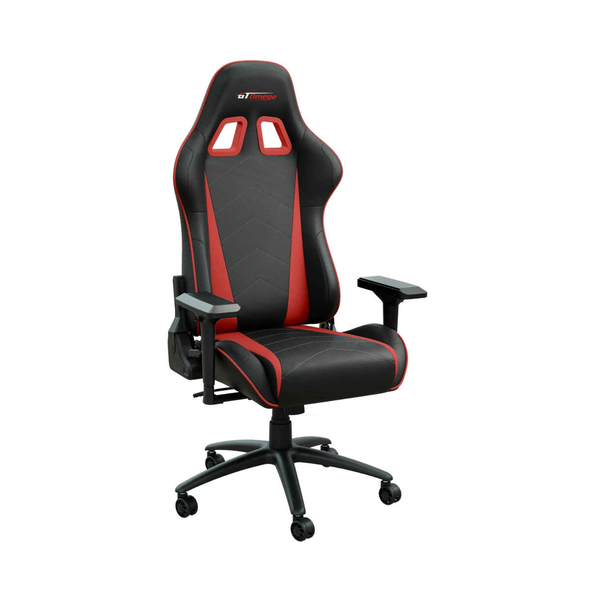GT OMEGA PRO RACING GAMING OFFICE CHAIR BLACK NEXT RED LEATHER