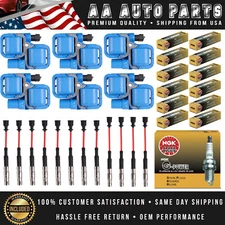 6X Ignition Coil + Ignition Wire Set + 12 NGK Spark Plug for Mercedes-Benz E320