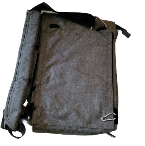 IKEA family Backpack Messenger Bag Upptacka Gray EDC No Laptop Bag - Picture 2 of 4