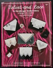 Velvet & Lace in Hardanger Embroidery Six Clutches Carolyn Mitchell Booklet