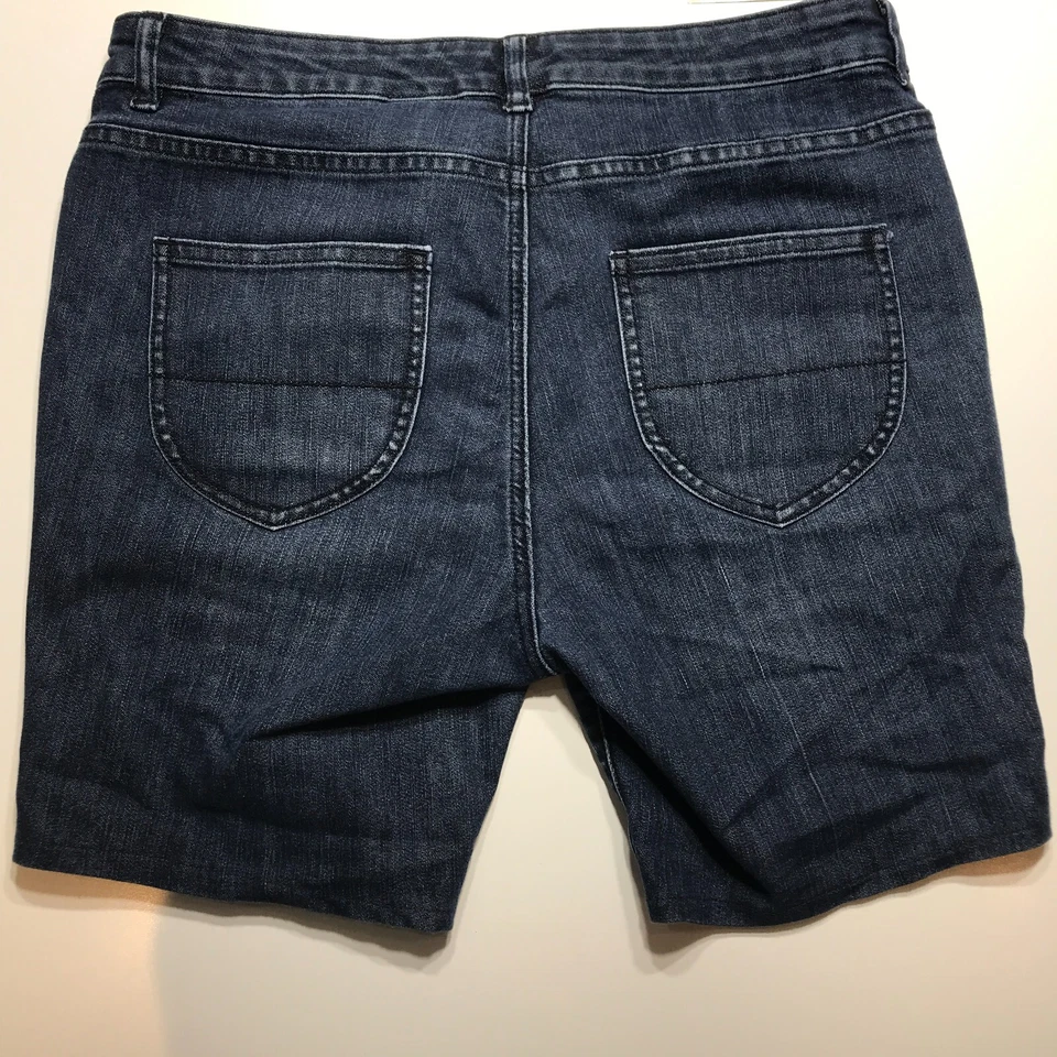 Pantalones Cortos de Jean Coldwater Creek Para Mujer 12 Azul Oscuro Denim 7" Bermudas Modernas Informales Foto 2 de 4