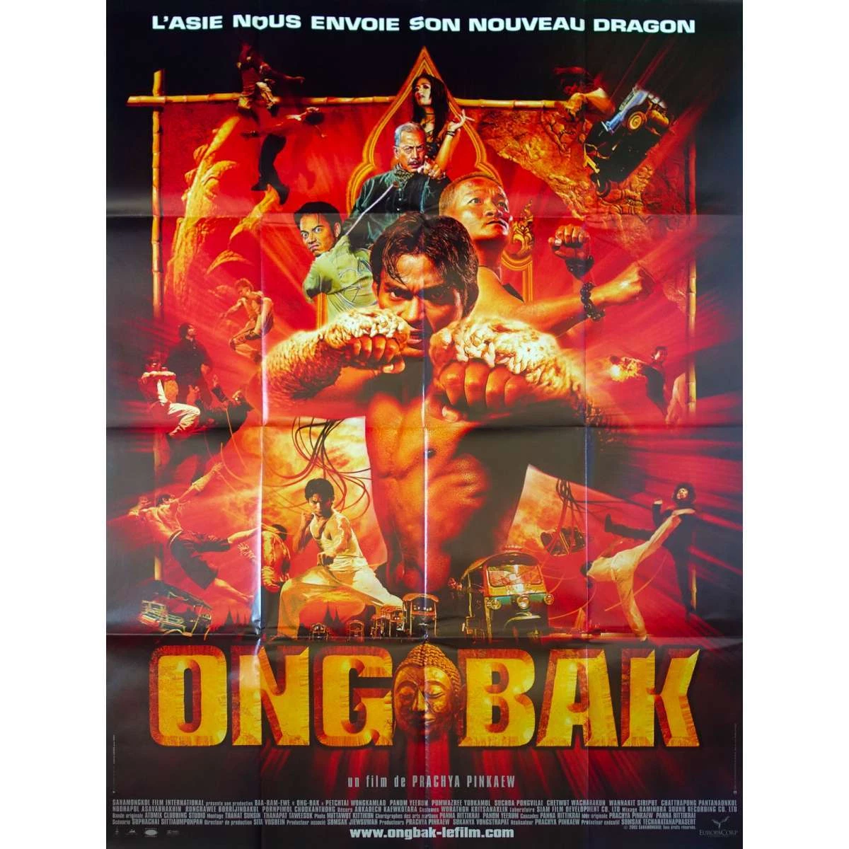 ONG BAK Original Movie Poster - 47x63 in. - 2003 - Prachya Pinkaew, Tony  Jaa | eBay
