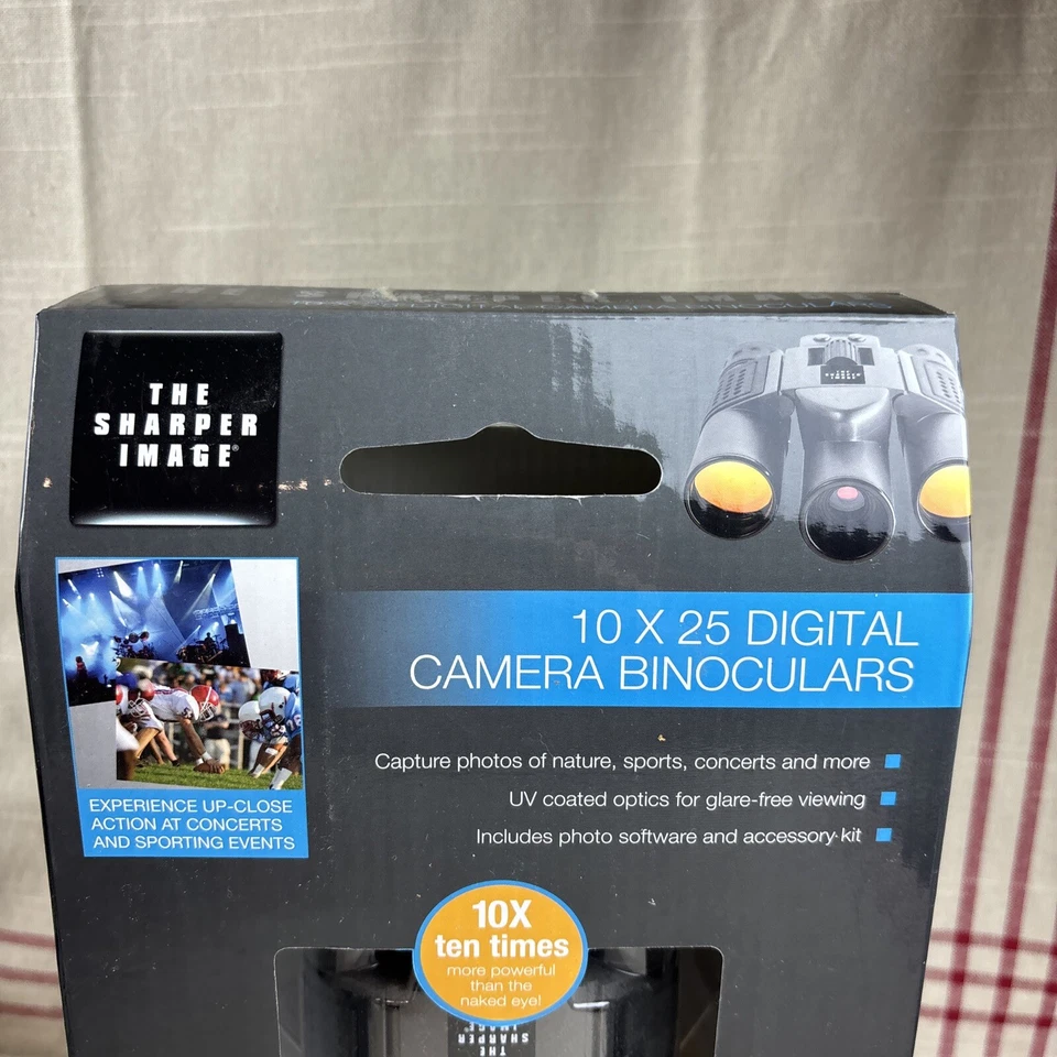 Sharper Image 10x25 Digital Camera Binoculars #1629353, Accs Kit Inc. New - Image 2 of 4