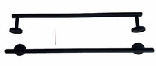 2-Pack 24  Modern Matte Black Towel Bar Easy Mount Hardware Included