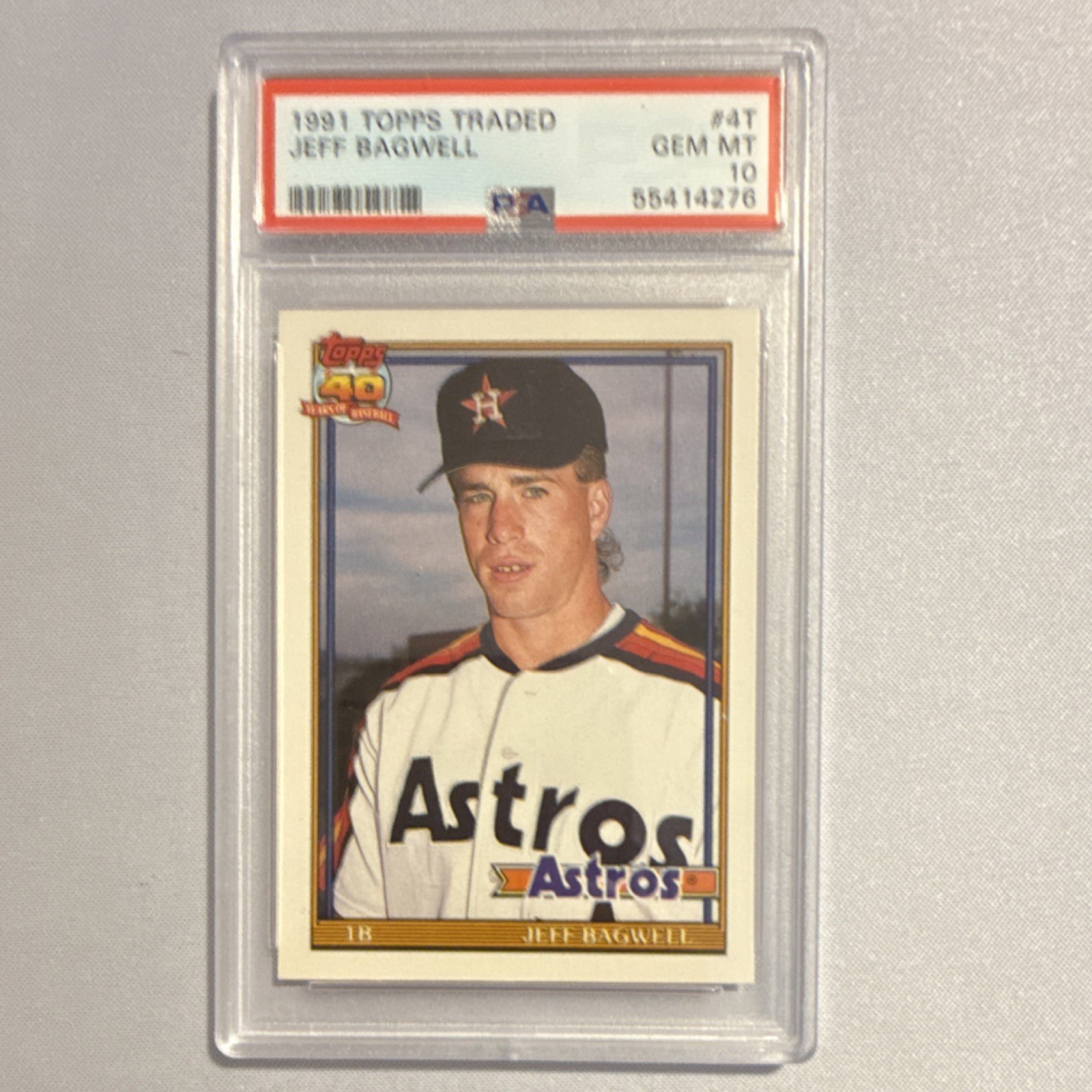Topps 1991 Traded Jeff Bagwell #4T PSA 10 Rookie Houston Astros Baseball