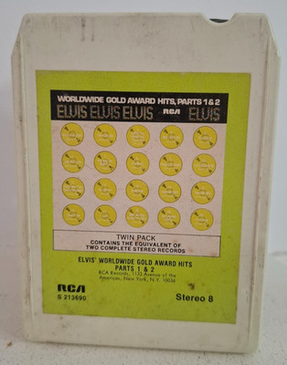 8 TRACK TAPE - ELVIS - WORLDWIDE GOLD AWARDS - DOUBLE L ALBUM  8 TRACK CARTRIDGE
