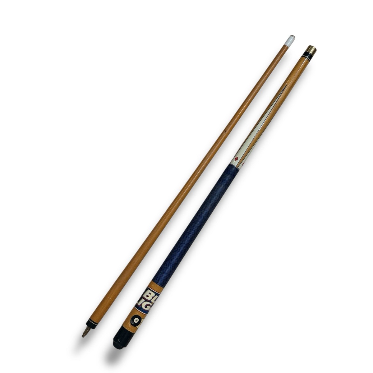 VINTAGE BUD LIGHT Billiards Pool Cue Stick 57” Two Piece Beer