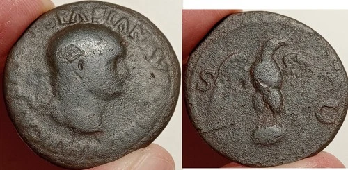 VESPASIANO,ASSE, EAGLE\9.6gr\ROMAN COIN-ROMAN COIN-ROMAN-ROMAN.