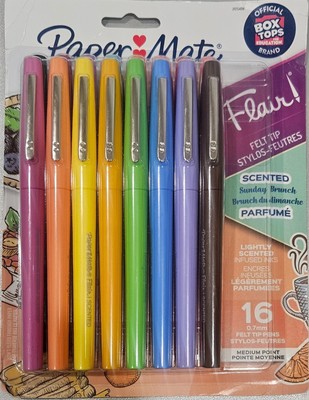 Paper Mate Flair 16 Ct. Sunday Brunch  .07 Medium Point Color~Felt Tip~Ink Pens