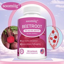Beetroot Powder 1000mg,Supports circulation,Athletic Performance 30/60/120 Caps