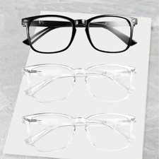 3PCS Blue Light Blocking Glasses Square with Anti Computer Glare for Gaming