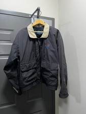 Authentic Black Enron Company Windbreaker Jacket Size Large