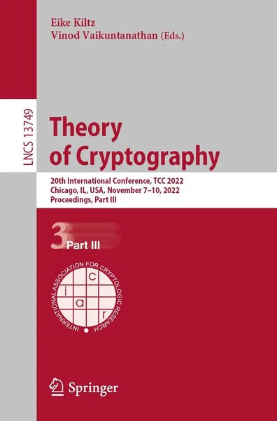 Eike Kiltz (U. A.) | Theory Of Cryptography | Taschenbuch | Englisch (2022) | X-image