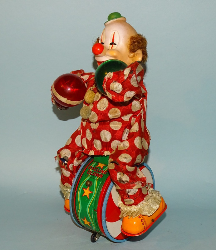 TRIC CYCLING CLOWN BATTERY TOY MASUDAYA JAPAN