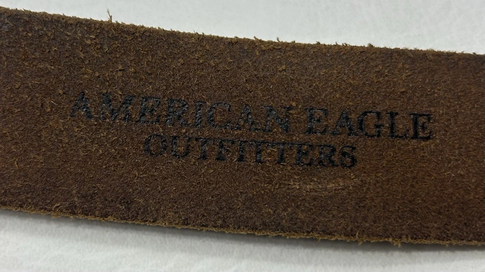 Ремень American Eagle Outfitters 34 натуральная кожа коричневый классический штапель - Изображение 3 из 4