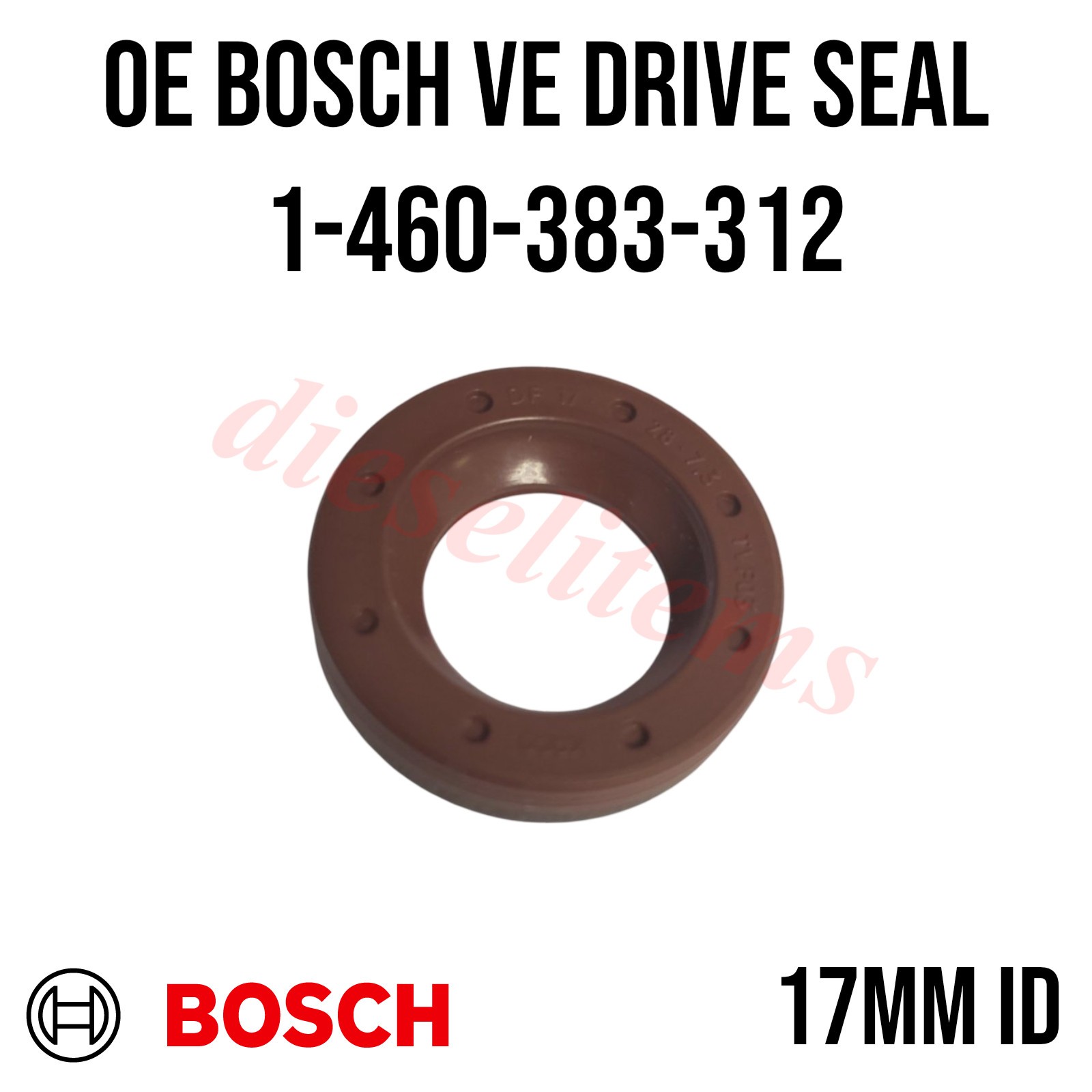 Bosch VE Pump Drive Seal 17mm 1 460 283 312 for Case, Cummins, VW, Audi