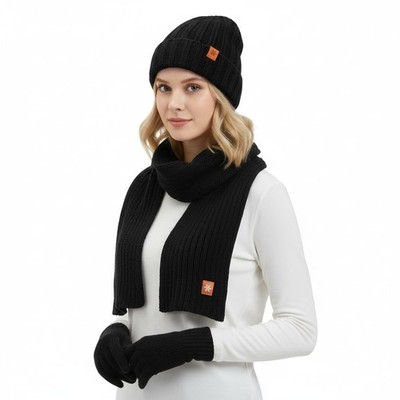 Cozy Winter Beanie, Scarf & Touchscreen Gloves Set for Women - Warm 3-in-1 Bessteven Hat Scarf Glove Set, 3-in-1 Beanie, Long Scarf and  main image 3