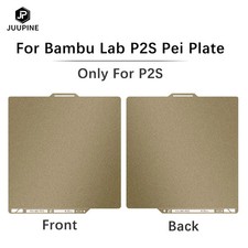 For Bambulab P2S QR Code Textured PEI Bed Build Plate 2-Sided Spring Steel Sheet