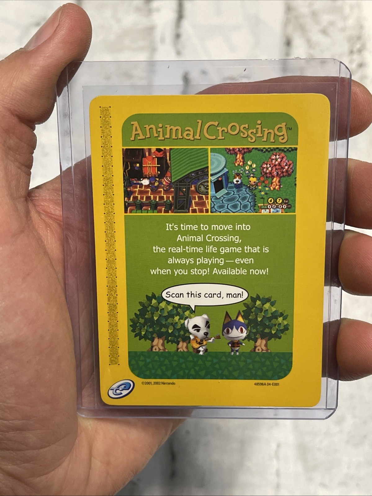 Animal Crossing e-Reader Card for Gameboy Advance NM 2002 Vintage Vtg Rare Cool-image