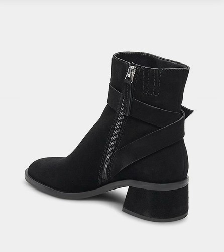 Dolce Vita Leland Suede Side Zip Ankle Booties Onyx Size 7 New With box