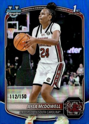 2025-26 Bowman Chrome University Prospects Blue Refractors Ayla McDowell /150