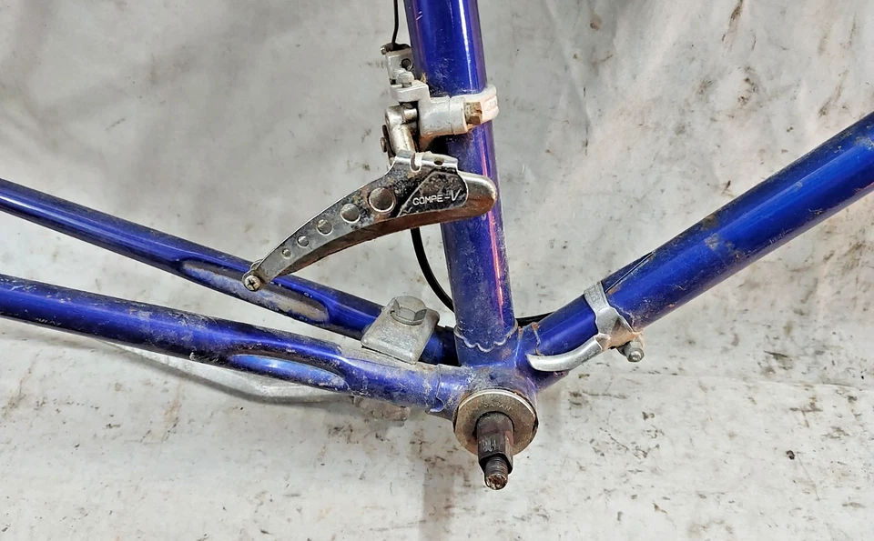 1977 Takara Mixte Vintage Road Bike Frameset 50cm Small Blue Lugged Butted Steel - Image 3 of 4