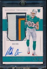 2018 Panini National Treasures Mike Gesicki RC Rookie Patch Auto RPA /99 TRUE