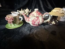 Vintage Miniature Tea Set Lot 🍵 Teapots, Souvenir Cups Idaho Texas, RX Mug 🎩