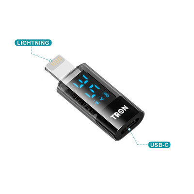 TRON USB-C TO L Digital Power Display Charging Adapter