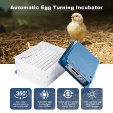 120 Egg Incubator with Automatic Egg Turning Egg Hatching Temp & Humidity Contro